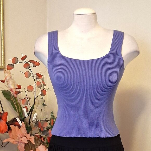 NWOT Kroshetta Stretchy Cardigan Knit Tank Top Camisoles Sleeveless Sweater - Picture 1 of 7
